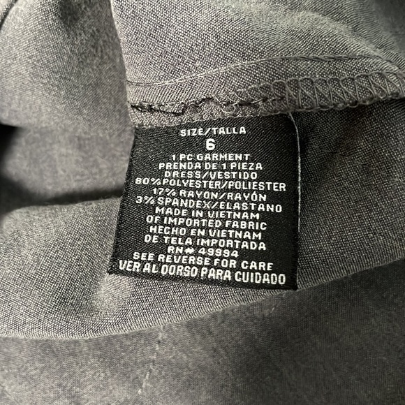 Vintage R&M Richards Office Dress Size 6 Retro Sheath Gray Career - Picture 3 of 11